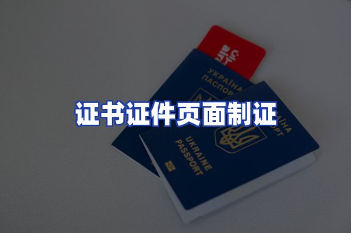证书证件页面制证